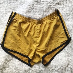 Yellow + Black Running Shorts